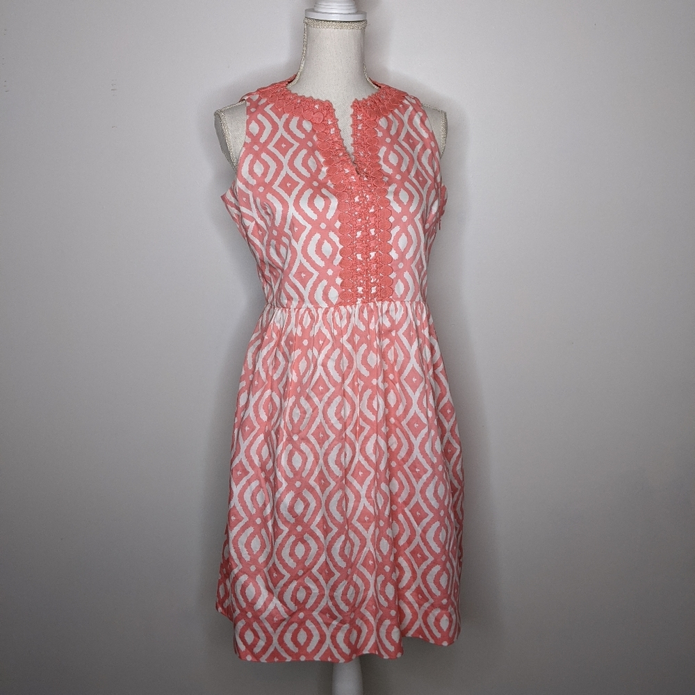 Vineyard Vines Sleeveless Geometric Print Dress